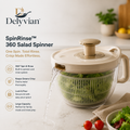 Delyvian™ SpinRinse 360 Salad Spinner