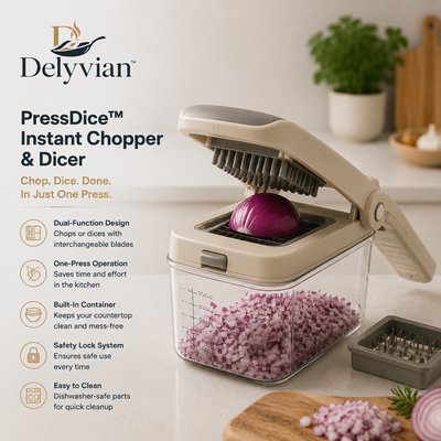 Delyvian™ PressDice Instant Chopper & Dicer