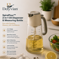 Delyvian™ SpiralPour 2-in-1 Oil Dispenser & Measuring Bottle